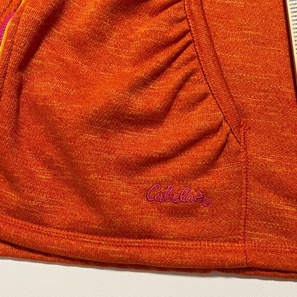Cabela's Full Zip Sweater Fleece Lined Jacket Outdoor Orange Women's size XL - Picture 6 of 7